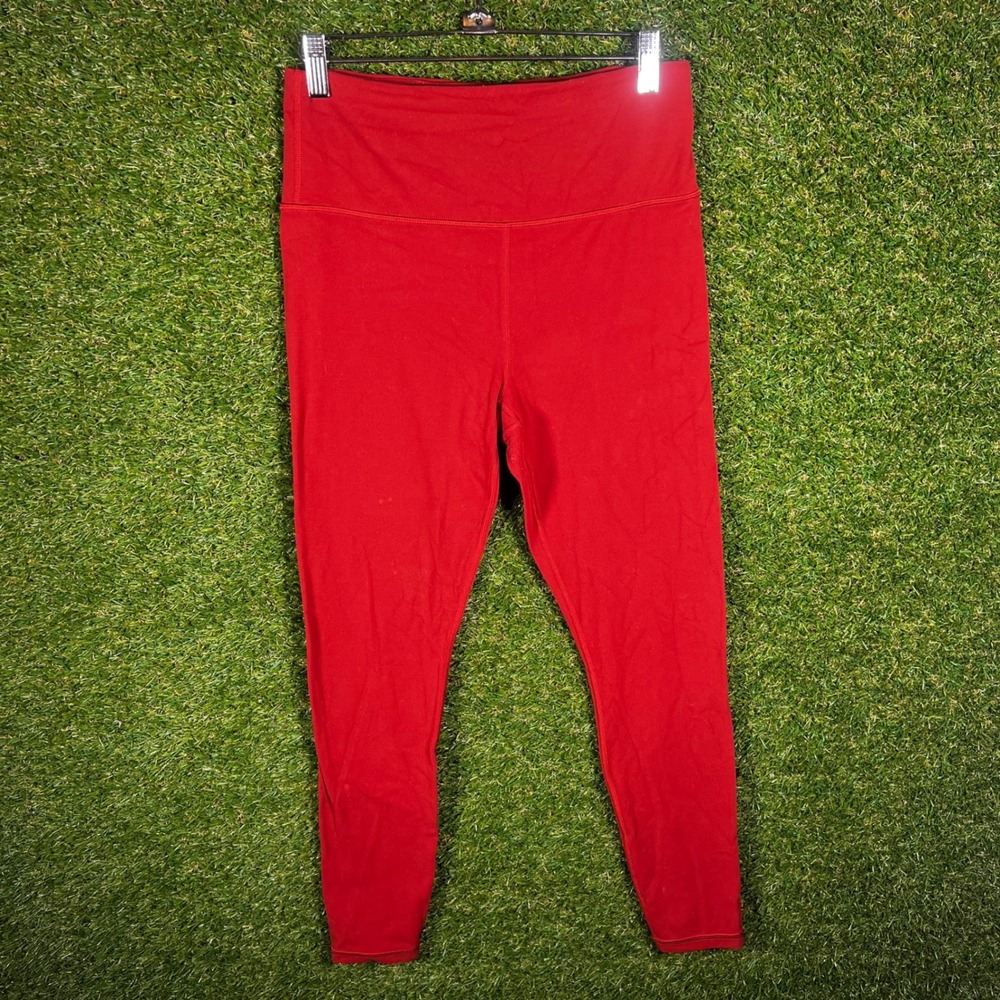 Athleta Elation High Rise Tight Red Yoga Leggings Powervita‎ Womens Large